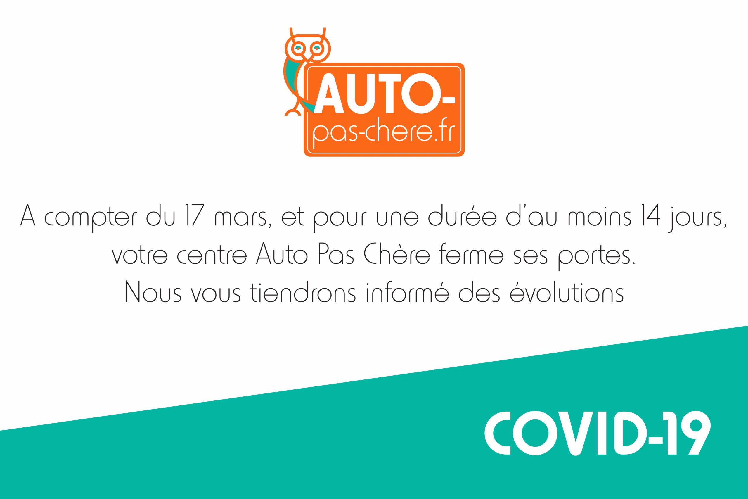 COVID-19 Auto Pas Chère vous informe | Auto pas chère